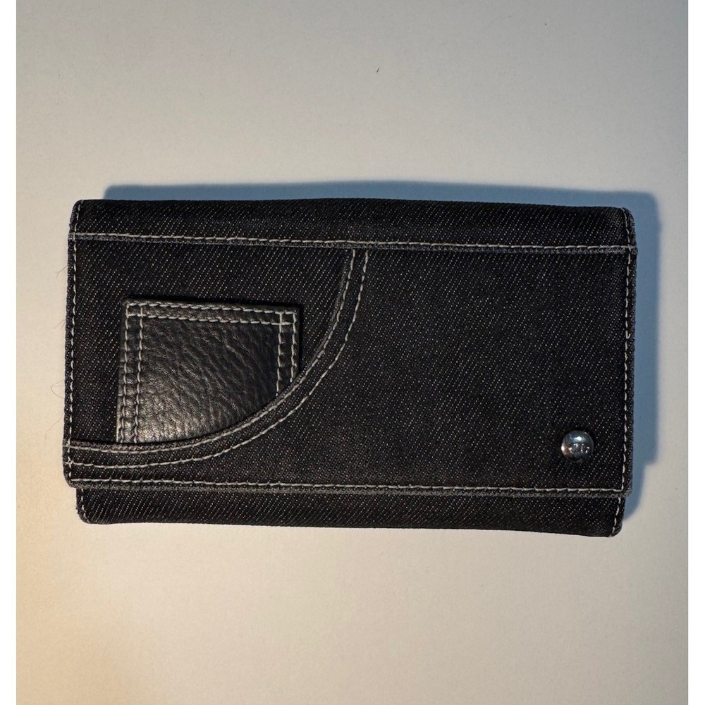 Christian Dior Indigo Denim Wallet Purse Authentic BM - 1011